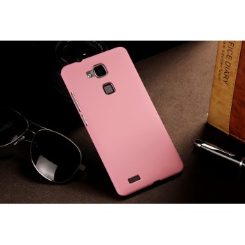 Пластиковый матовый непрозрачный чехол для Huawei Ascend Mate 7 Розовый