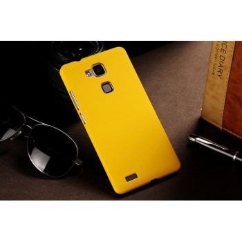 Пластиковый матовый непрозрачный чехол для Huawei Ascend Mate 7 Желтый
