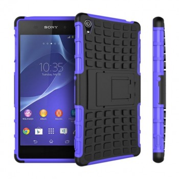 Силиконовый чехол экстрим защита для Sony Xperia Z3 Фиолетовый