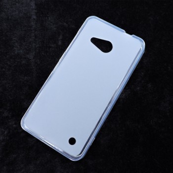 Силиконовый матовый полупрозрачный чехол для Microsoft Lumia 550 Белый