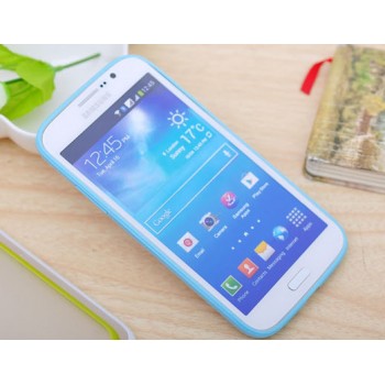 Силиконовый бампер для Samsung Galaxy Mega 5.8 (i9150 i9152) Голубой