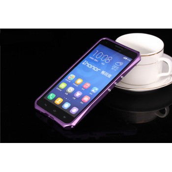 Металлический эрргономичный двухкомпонентный бампер для Huawei Honor 3x Фиолетовый