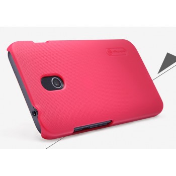 Пластиковый матовый нескользящий премиум чехол для HTC Desire 210 Пурпурный