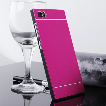 Пластиковый чехол с металлическим внешним слоем для Xiaomi MI3 Пурпурный