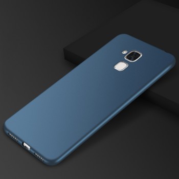 Силиконовый матовый непрозрачный чехол для Huawei Honor 5C Синий
