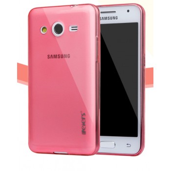 Ультратонкий полупрозрачный чехол для Samsung Galaxy Core 2 Красный