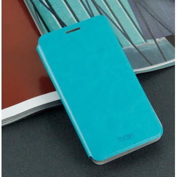 Чехол флип подставка водоотталкивающий для Samsung Galaxy Core 2 Голубой