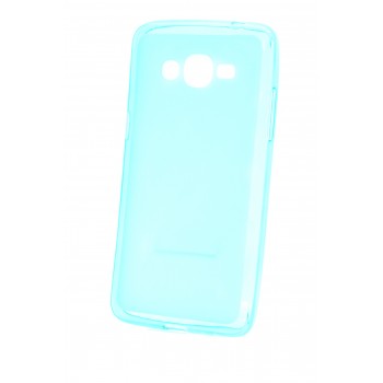 Силиконовый матовый полупрозрачный чехол для Samsung Galaxy J2 Prime Голубой
