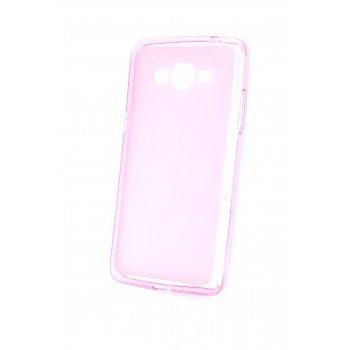 Силиконовый матовый полупрозрачный чехол для Samsung Galaxy J2 Prime Розовый