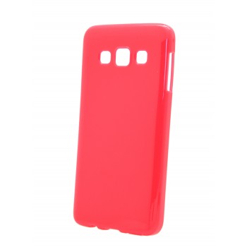 Глянцевый силиконовый непрозрачный чехол для Samsung Galaxy A3 Красный