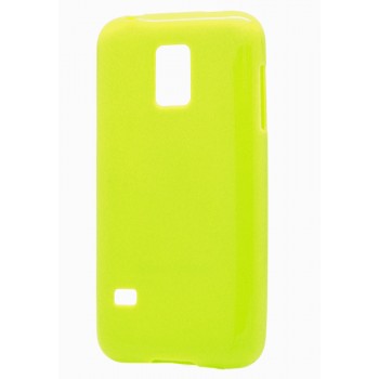 Силиконовый глянцевый непрозрачный чехол для Samsung Galaxy S5 Mini Зеленый