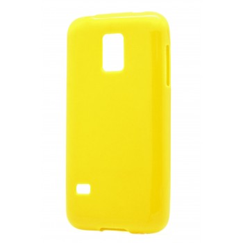 Силиконовый глянцевый непрозрачный чехол для Samsung Galaxy S5 Mini Желтый