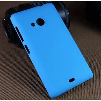 Пластиковый матовый непрозрачный чехол для Microsoft Lumia 535 Голубой