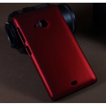 Пластиковый матовый непрозрачный чехол для Microsoft Lumia 535 Красный