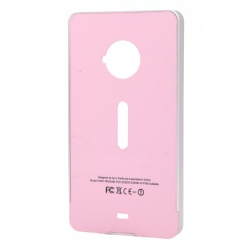 Двухкомпонентный чехол с металлическим бампером и поликарбонатной накладкой для Microsoft Lumia 535 Розовый