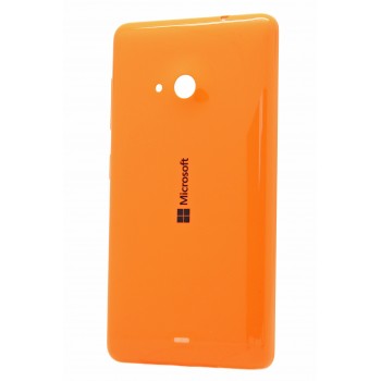Оригинальный встраиваемый пластиковый матовый непрозрачный чехол для Microsoft Lumia 535 Оранжевый