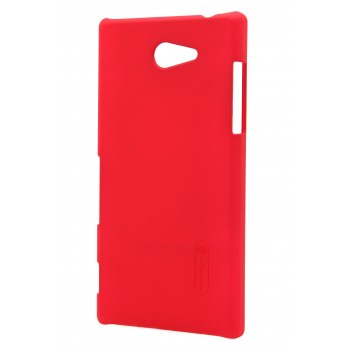 Пластиковый матовый премиум чехол для Sony Xperia M2 Красный