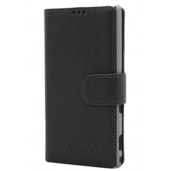 Чехол портмоне (нат.кожа) для Sony Xperia M2 dual Черный