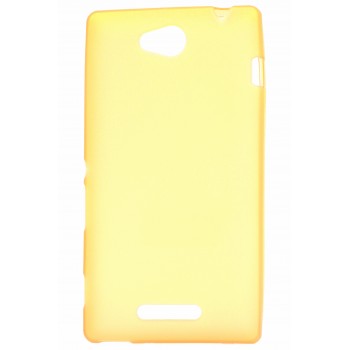 Силиконовый непрозрачный чехол для Sony Xperia C Желтый