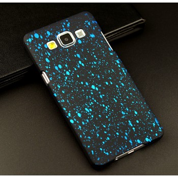 Пластиковый матовый дизайнерский чехол с голографическим принтом Звезды для Samsung Galaxy A5 Голубой