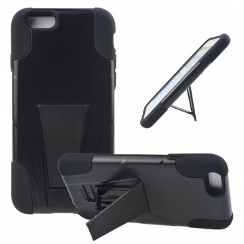 Антиударный силиконовый чехол с поликарбонатной крышкой и ножкой-подставкой для Iphone 6