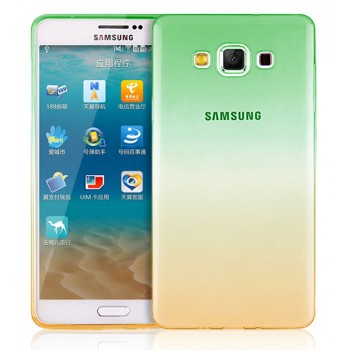 Силиконовый градиентный полупрозрачный чехол для Samsung Galaxy A3