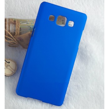 Пластиковый непрозрачный матовый чехол для Samsung Galaxy A3 Синий