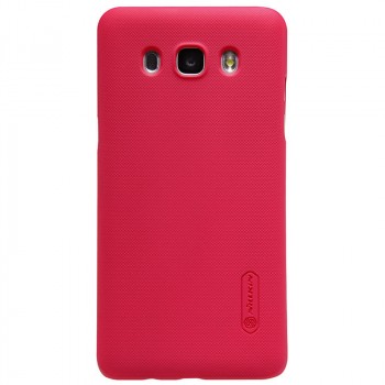 Пластиковый матовый нескользящий премиум чехол для Samsung Galaxy J5 Красный