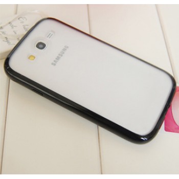 Силиконовый чехол с полупрозрачной матовой пластиковой накладкой для Samsung Galaxy Grand / Grand Neo Черный