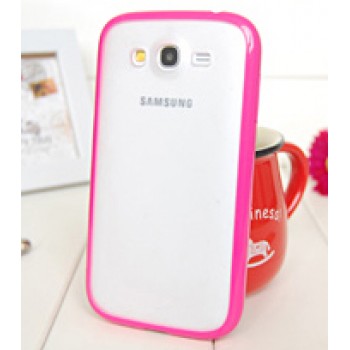 Силиконовый чехол с полупрозрачной матовой пластиковой накладкой для Samsung Galaxy Grand / Grand Neo Пурпурный