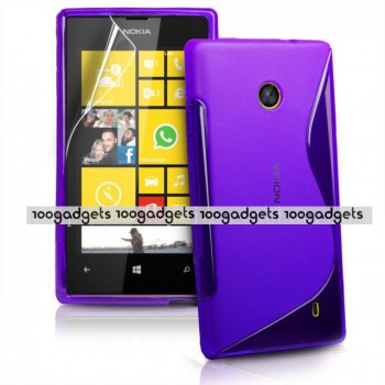 Силиконовый S чехол для Nokia Lumia 520 Фиолетовый