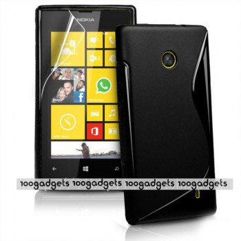 Силиконовый S чехол для Nokia Lumia 520 Черный