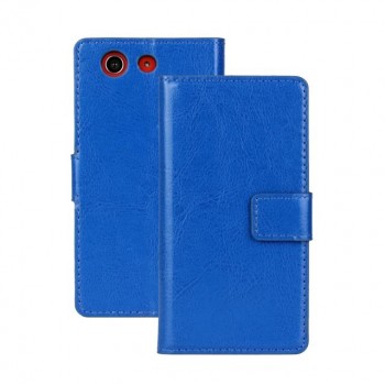 Чехол портмоне подставка с защелкой глянцевый для Sony Xperia Z3 Compact Синий