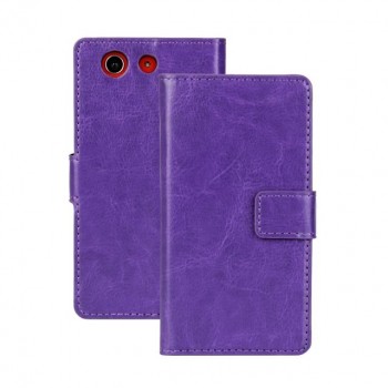 Чехол портмоне подставка с защелкой глянцевый для Sony Xperia Z3 Compact Фиолетовый