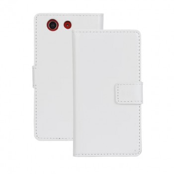 Чехол портмоне подставка с защелкой глянцевый для Sony Xperia Z3 Compact Белый