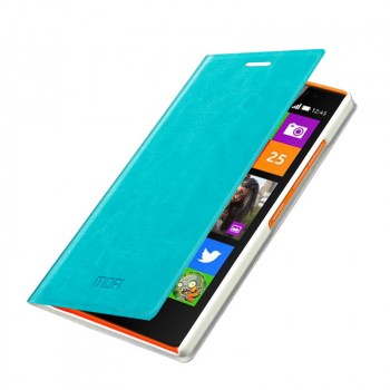 Чехол флип подставка водоотталкивающий для Nokia X2 Голубой