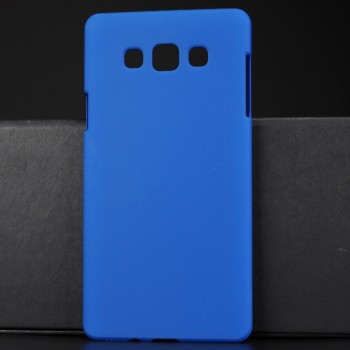 Пластиковый матовый непрозрачный чехол для Samsung Galaxy A7 Синий
