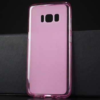 Силиконовый матовый полупрозрачный чехол для Samsung Galaxy S8 Розовый