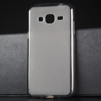 Силиконовый матовый полупрозрачный чехол для Samsung Galaxy J3 (2016) Серый