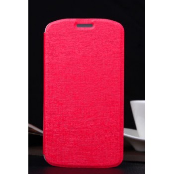 Текстурный чехол флип-подставка для Alcatel One Touch Pop C7 Пурпурный