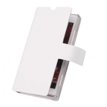 Чехол-флип с отделением под карты для Sony Xperia ZL Белый