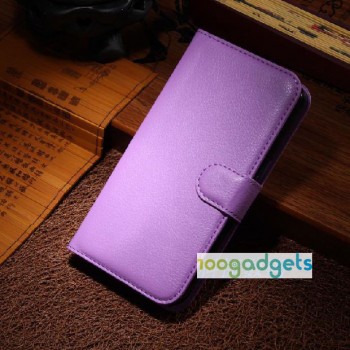 Чехол портмоне подставка с защелкой для Alcatel One Touch Idol Alpha Фиолетовый