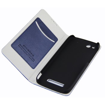 Текстурный чехол флип подставка с отделением для карт для Alcatel One Touch Idol Alpha