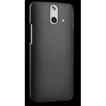 Пластиковый матовый металлик чехол для HTC One E8 Черный
