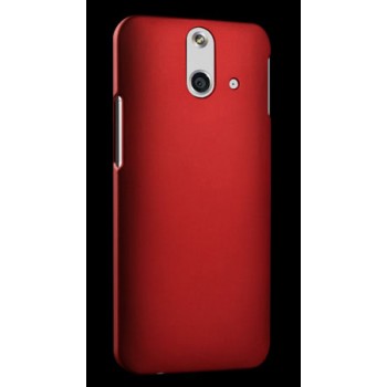 Пластиковый матовый металлик чехол для HTC One E8 Красный