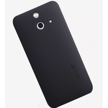Пластиковый матовый нескользящий премиум чехол для HTC One E8 Черный