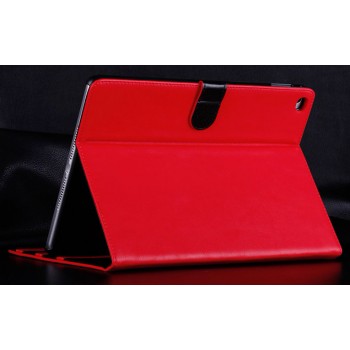 Чехол подставка трехуровневый водоотталкивающий с магнитной застежкой на пластиковой основе для Ipad Air 2 Красный