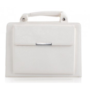Чехол подставка/сумка с внешним карманом для планшета Ipad Air 2 Белый
