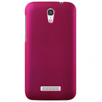 Пластиковый матовый металлик чехол для Alcatel One Touch Pop S7 Пурпурный