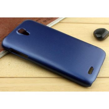 Пластиковый металлик чехол для Lenovo A859 Ideaphone Синий